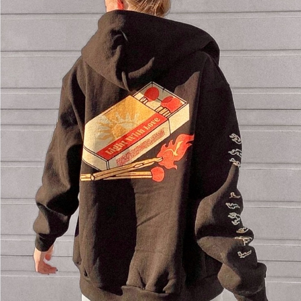 Twin Flames Perfect Match Black Hoodie